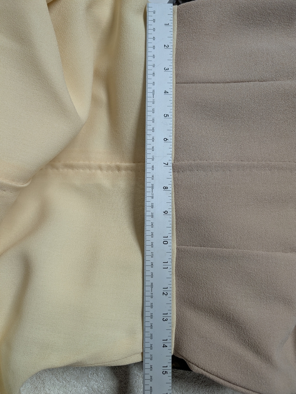 Cream and Taupe Pencil Skirt Bat Wing Dress Classic Vintage Handmade Classic - Picture 11 of 15